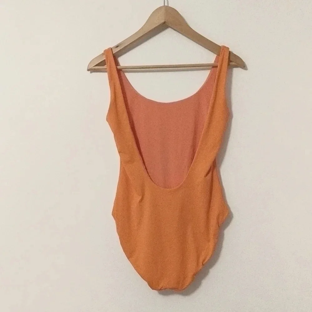 Onia Kelly Tricot One Piece in Orange, Large